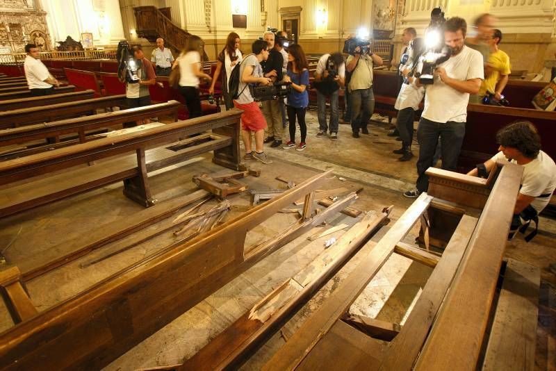 Fotogalería: Explosión en el interior de la basílica del Pilar