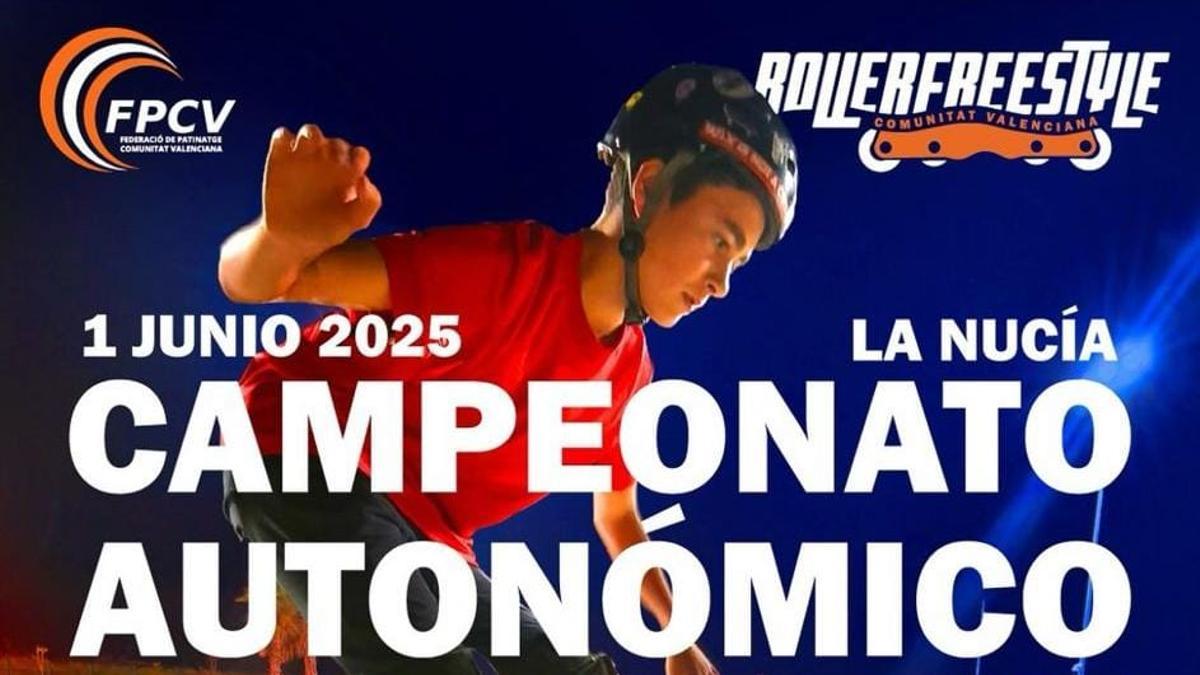 La Nucía, cartel Autonomico Roller Park 2025.