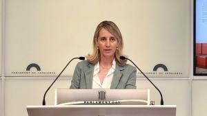 Maite Esteve de la Fundació Catalunya Cultura, en el Parlament.