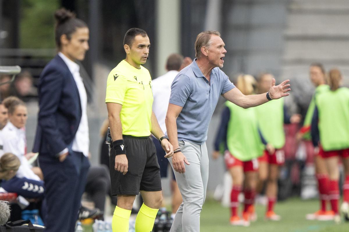 Dinamarca - España, partido de clasificación para la Eurocopa femenina, en imágenes.
