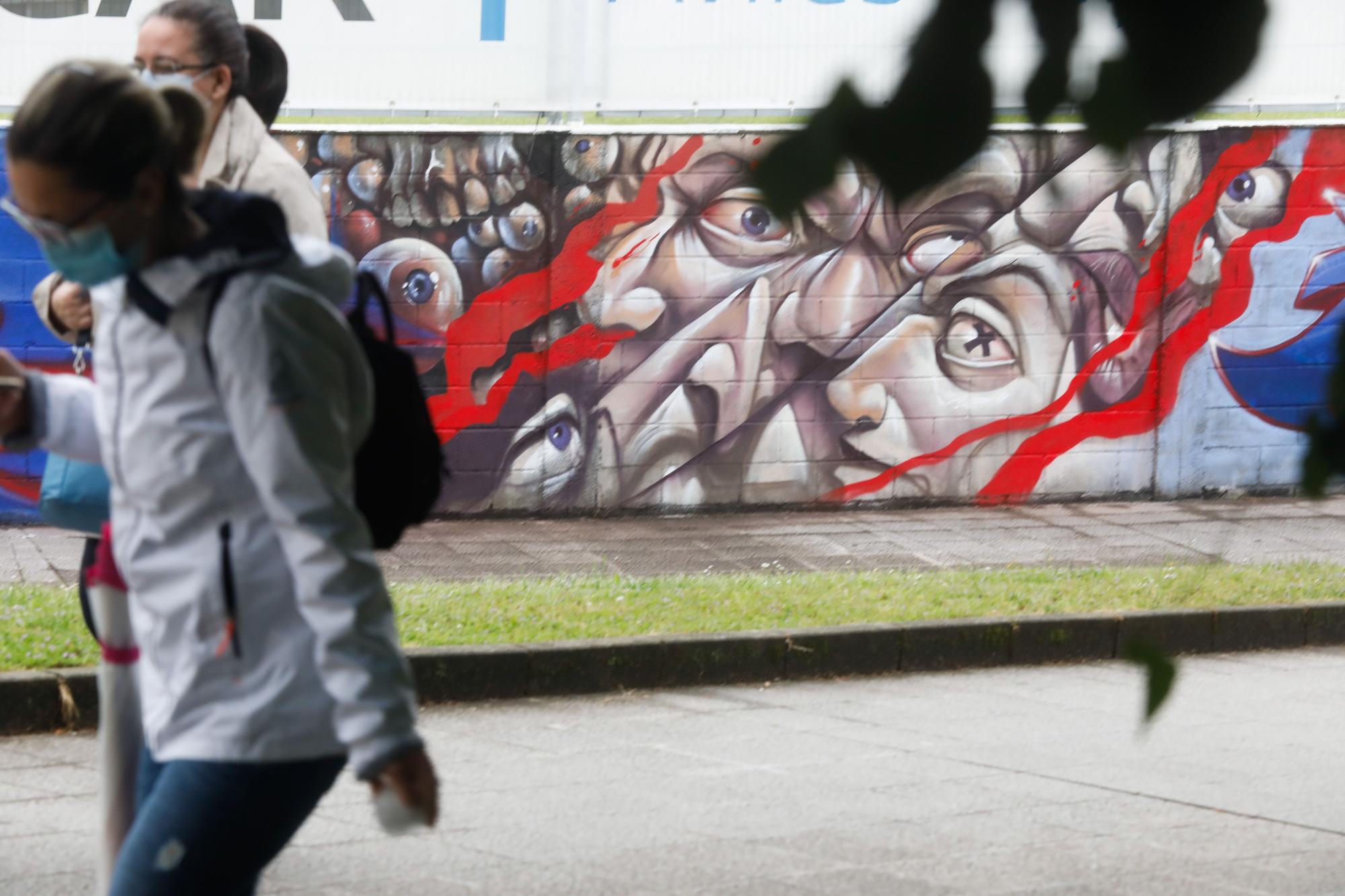 Estos son los graffitis que la Liga Nacional  ha dejado en Avilés