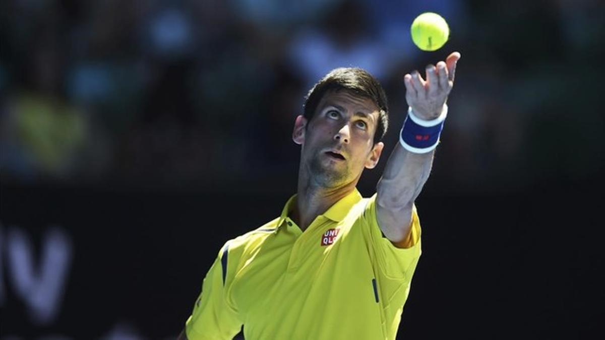 Djokovic durante partido ante Hyeon Chung