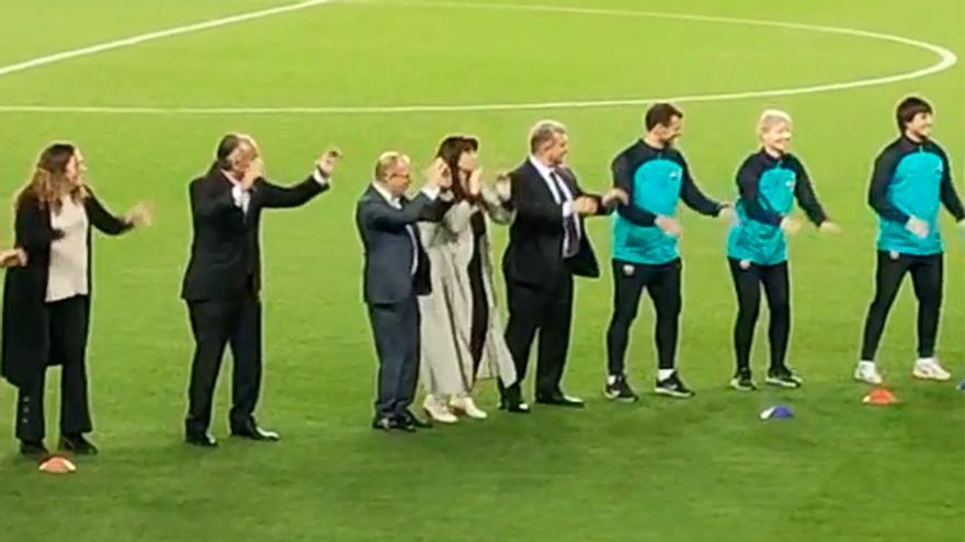 Joan Laporta y Rafa Yuste se unen a la haka con el Barça Genuine