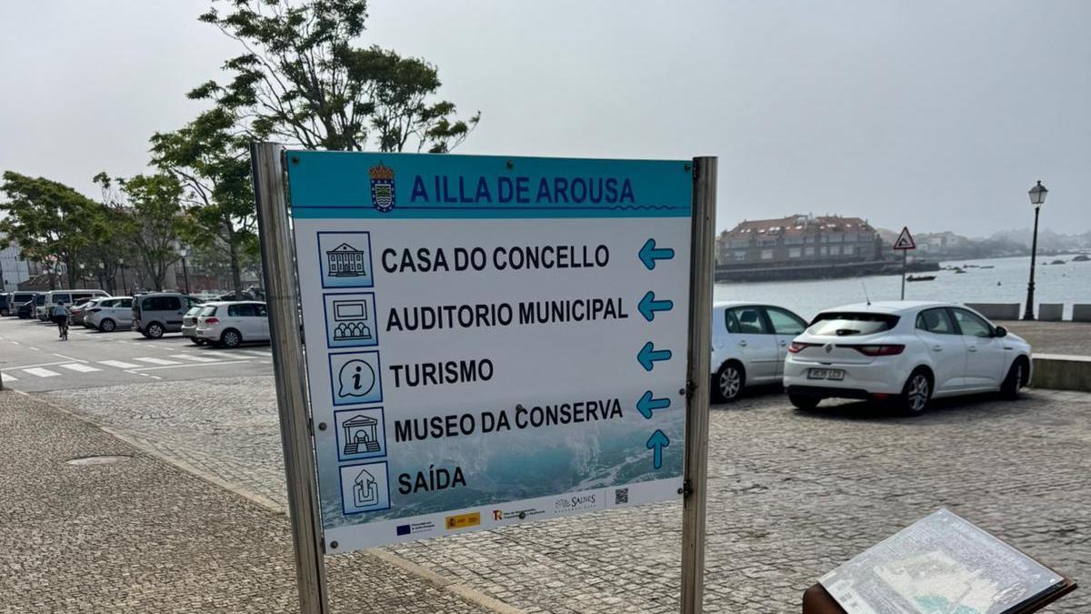 Una de las señales renovadas en el municipio