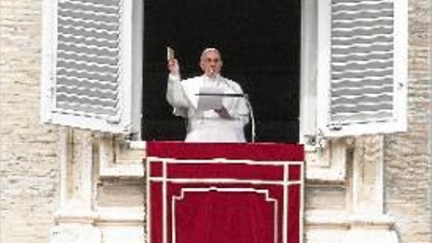 El papa Francesc, ahir, a la plaça de Sant Pere del Vaticà.