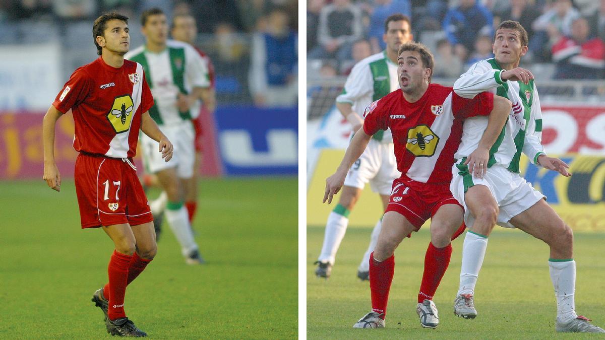 Iván Ania, a la izquierda, y Bolo junto a Xavi Gracia, ambos en El Arcángel, en enero del 2004.