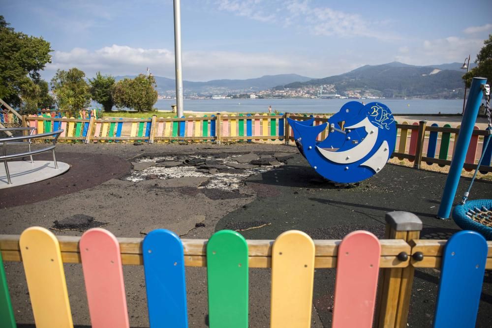 El deterioro de la ETEA: destrozos y vandalismo en el parque infantil