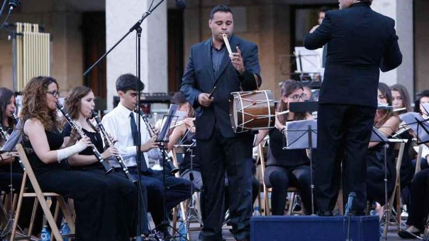Luis Antonio Pedraza, con la Banda de Música de Zamora.