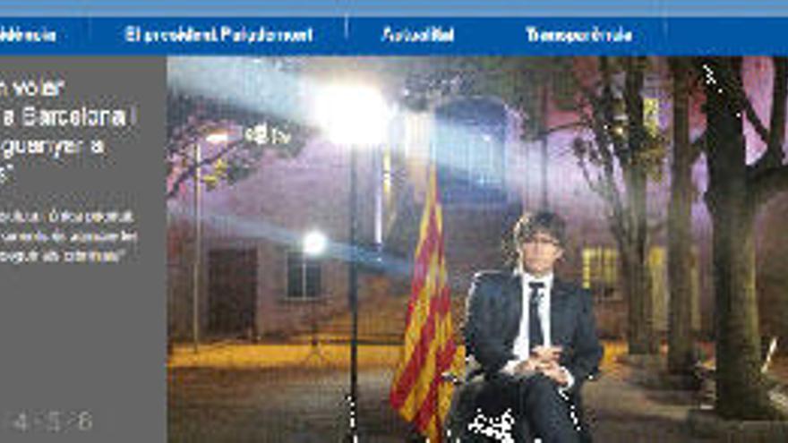 Puigdemont reabre su web como &#039;president en el exilio&#039;