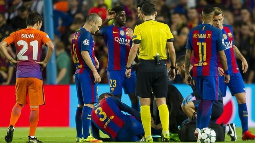 Piqué y Jordi Alba se pierden el partido de Mestalla