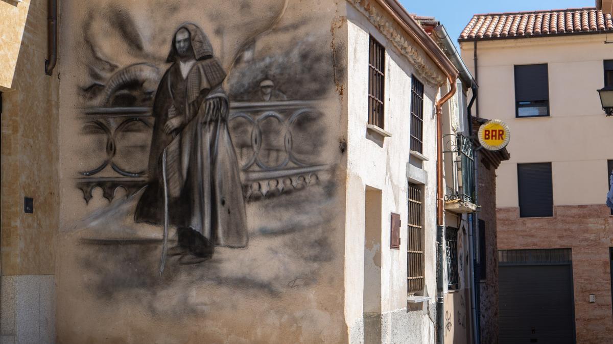 Un mural en el barrio de La Lana de Zamora