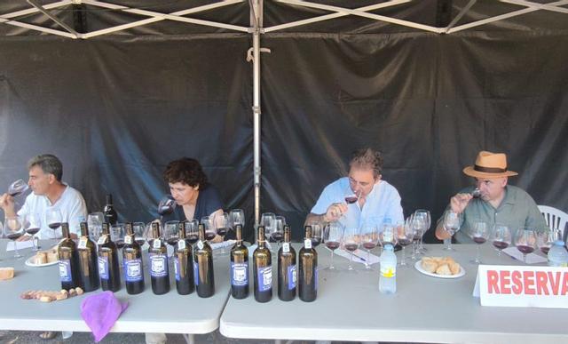 Una de las catas del vino en el recinto de Cela.