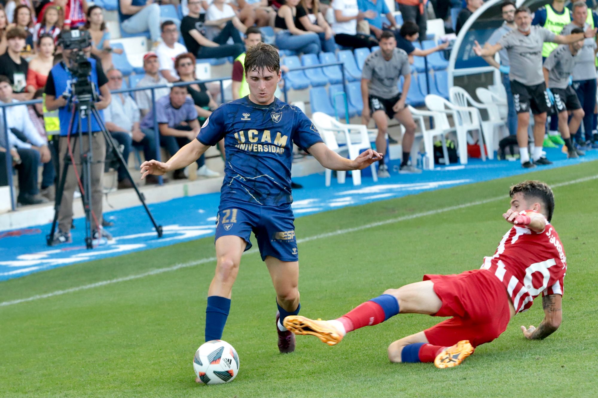 UCAM Murcia-Atlético de Madrid B: Empate en la ida de la final por el ascenso a 1ªRFEF