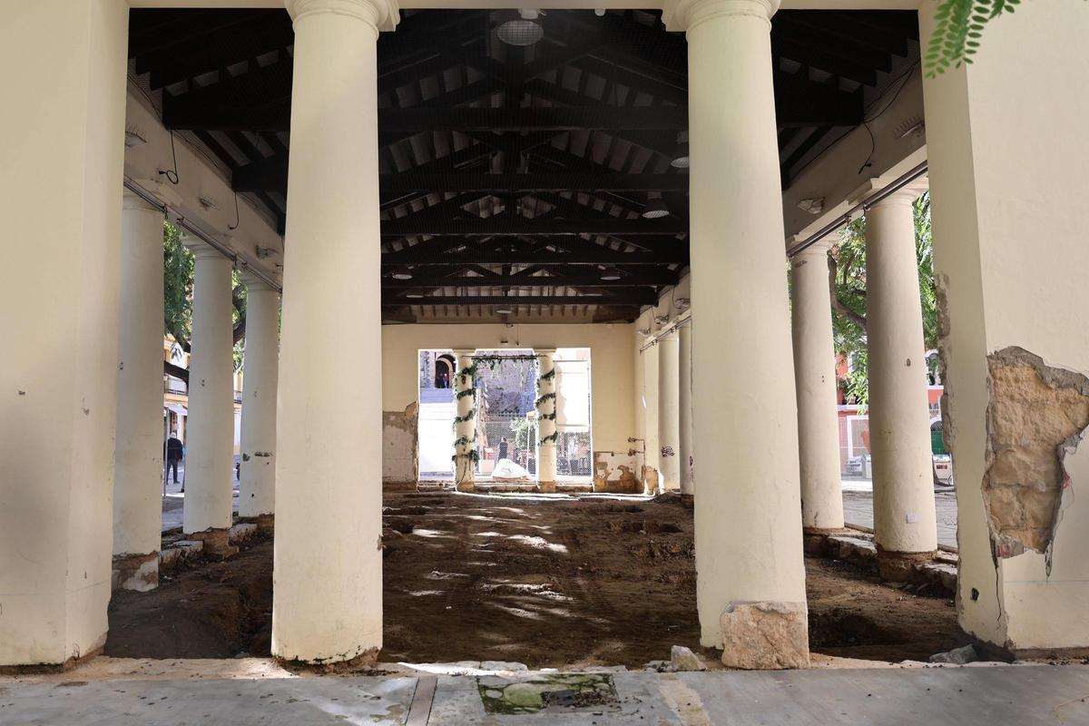 Obras de reforma del Mercat Vell.