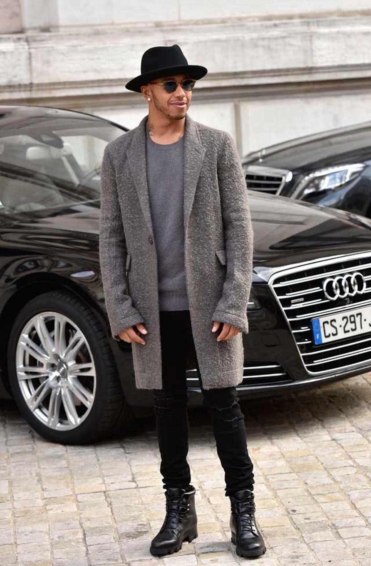 Lewis Hamilton, en el desfile de Stella McCartney en la PFW.