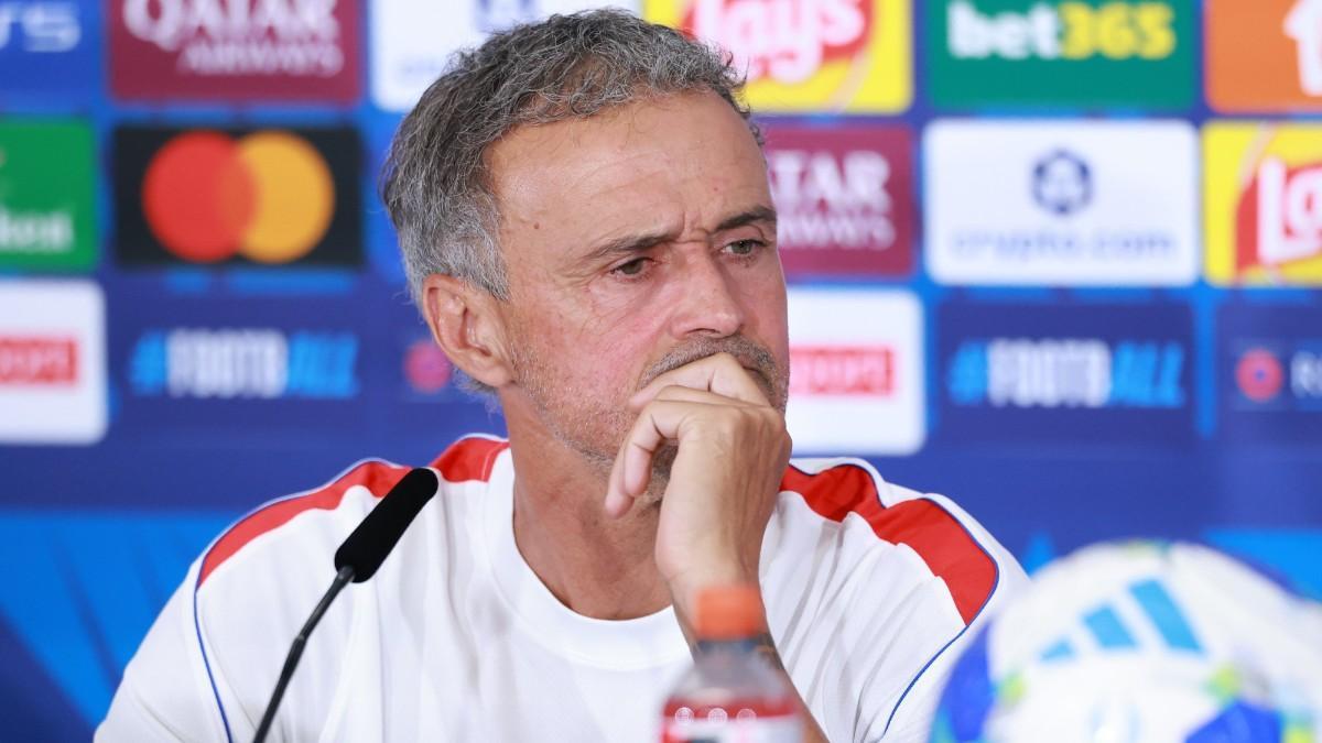 Luis Enrique, en la rueda de prensa previa a la Supercopa de Europa