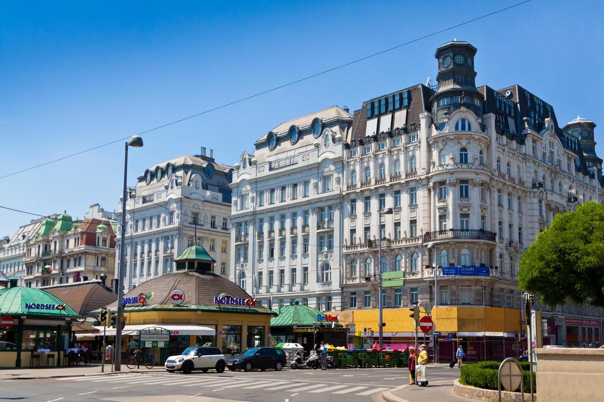 Los alrededores del mercado Naschmarkt