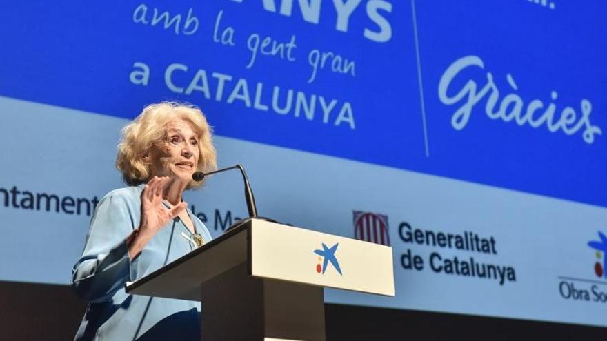 L&#039;actriu Montserrat Carulla ha clausurat l&#039;acte d&#039;homenatge a la gent gran