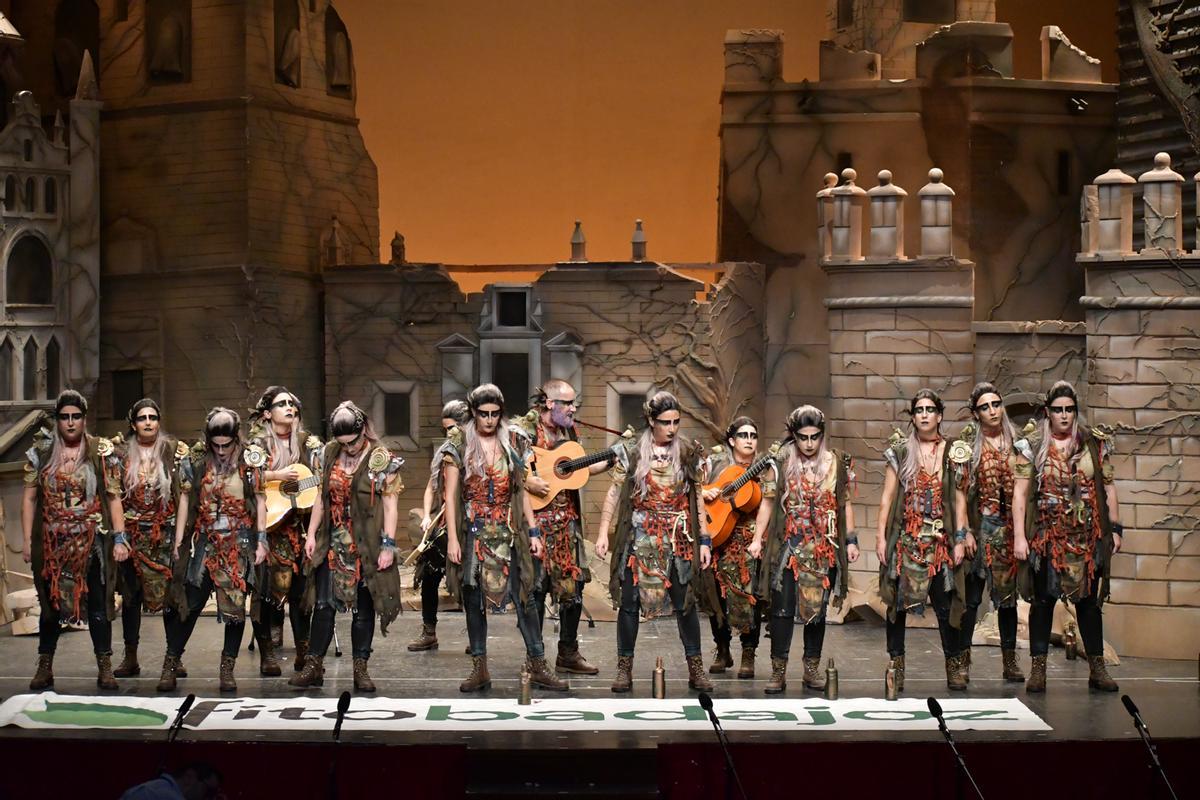 La murga La Castafiore, de esclavas, en el año 2020.