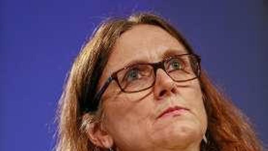 Cecilia Malmström, comisaria de Comercio de la UE, ayer.