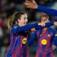 Alexia Putellas celebra su gol ante el Madrid