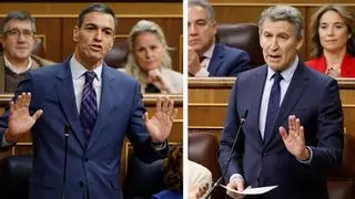 Feijóo acusa a Sánchez de "aprovecharse de la guerra" y el presidente le pide que "rectifique" su actitud respecto al conflicto de Irán