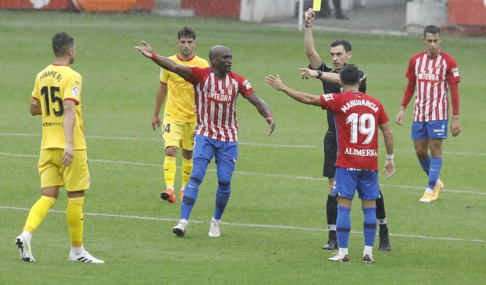 El partido entre el Sporting y el Girona, en imágenes