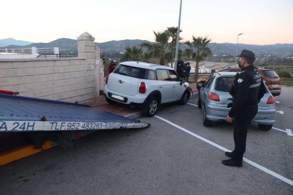 Coche que conducían las víctimas en el momento del ataque.