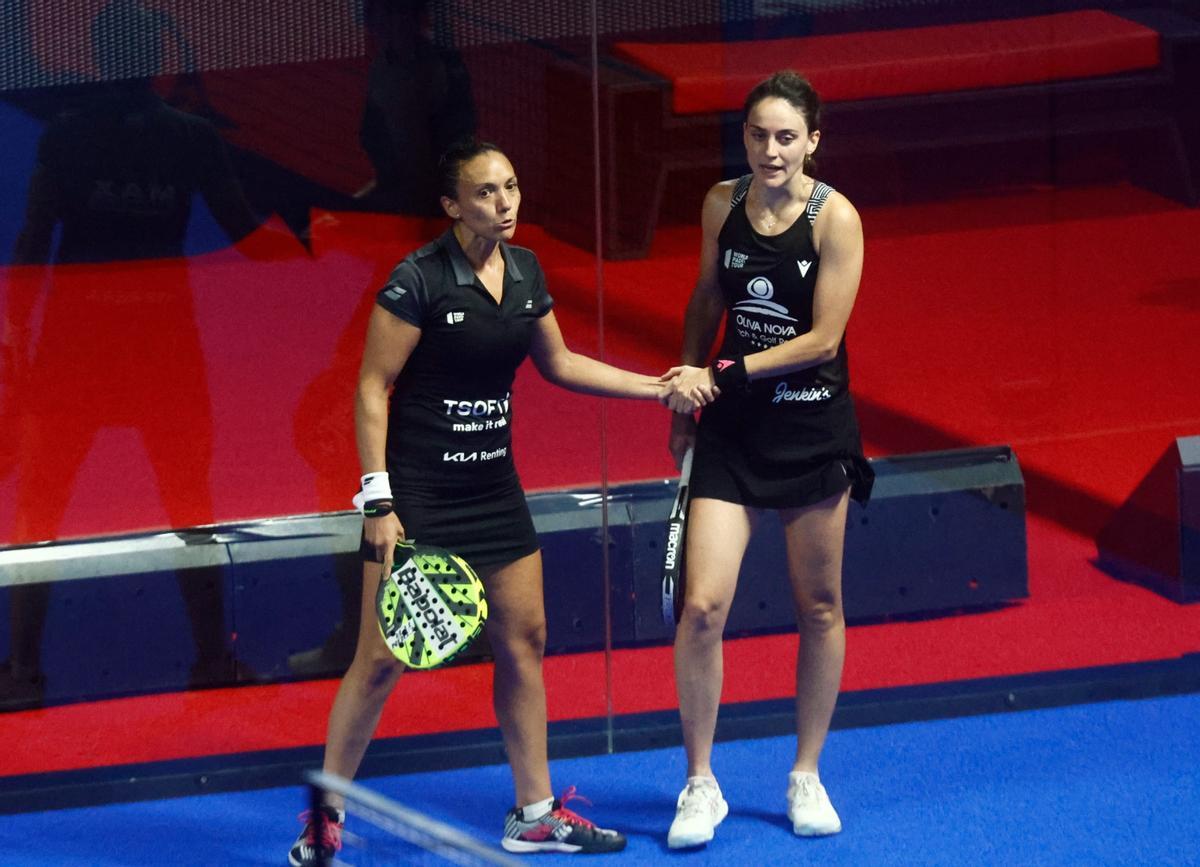 Virginia Riera y Tamara Icardo, en su semifinal ante Marta Ortega y Gemma Triay
