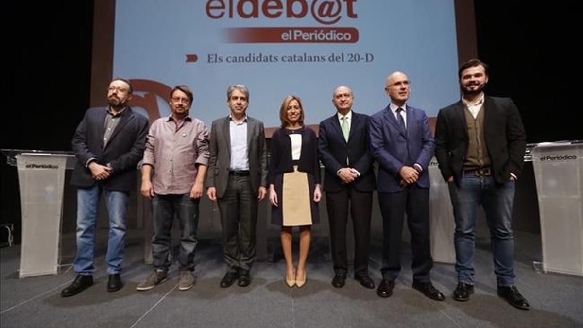 Los candidatos catalanes, en el debate de EL PERIÓDICO, en el CCCB.