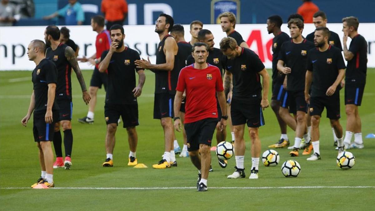 Ernesto Valverde trabajará este miércoles con la plantilla al completo