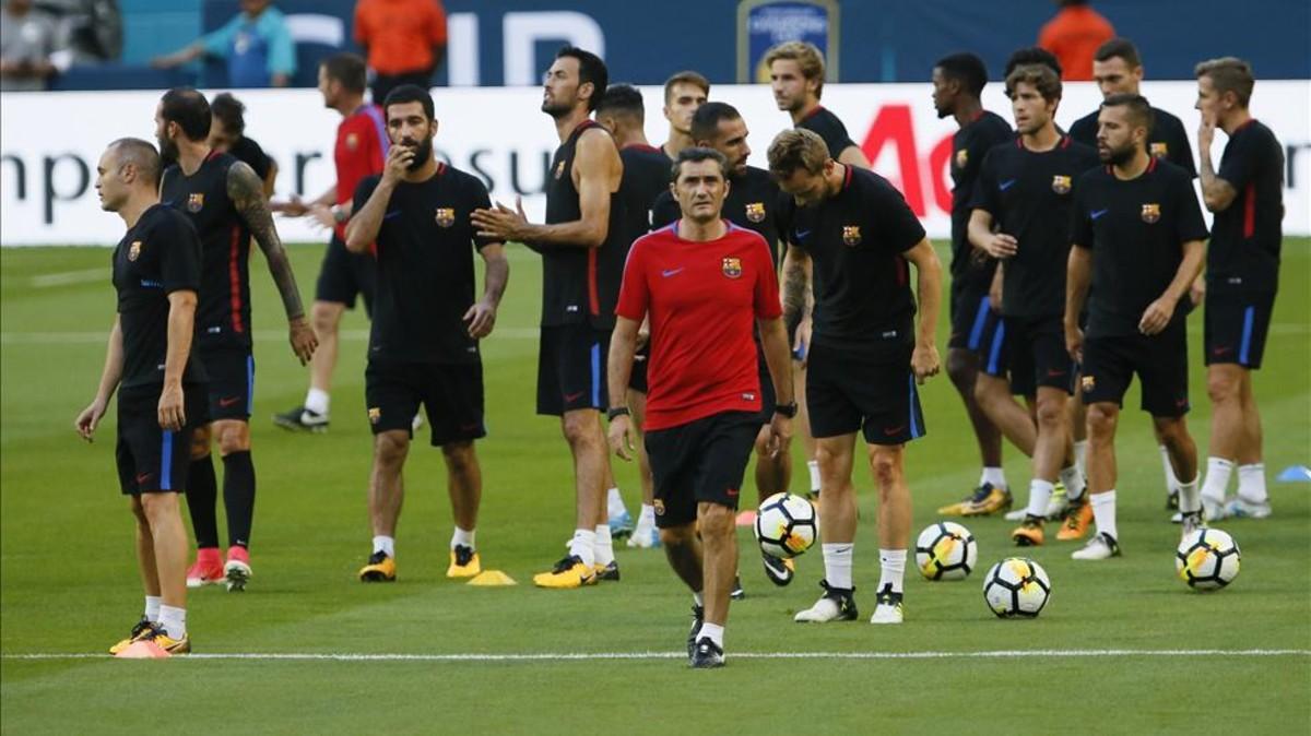 Ernesto Valverde trabajará este miércoles con la plantilla al completo
