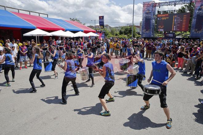 La fan zone del FC Barcelona en Madrid