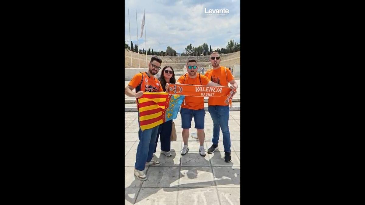 Aficionados del Valencia Basket, en Atenas
