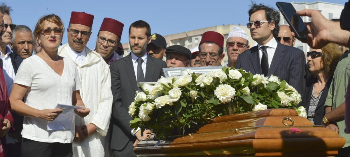 El féretro de Juan Goytisolo en Marrakech.