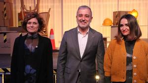 Elisenda Alamany, Jaume Collboni i Marta Salicrú durant la presentació de la Casa de la Creació Digital