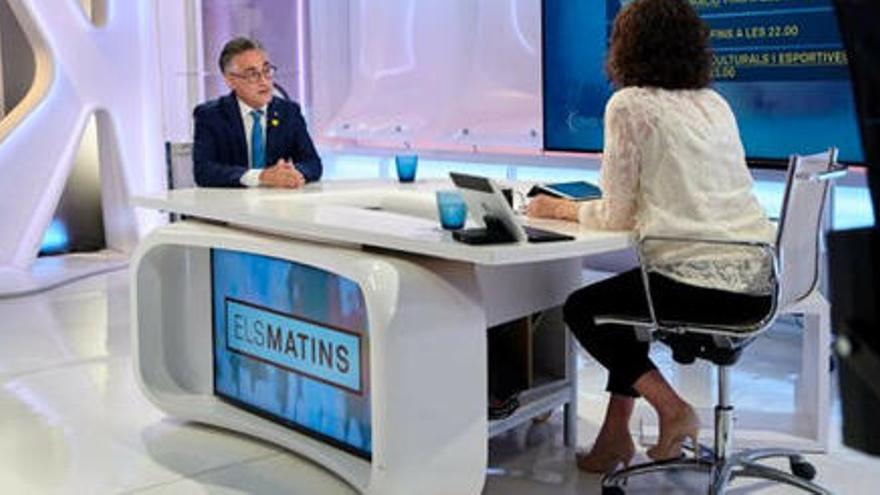 El conseller d&#039;Empresa i Coneixement, Ramon Tremosa, en una entrevista a &#039;Els Matins&#039; de TV3