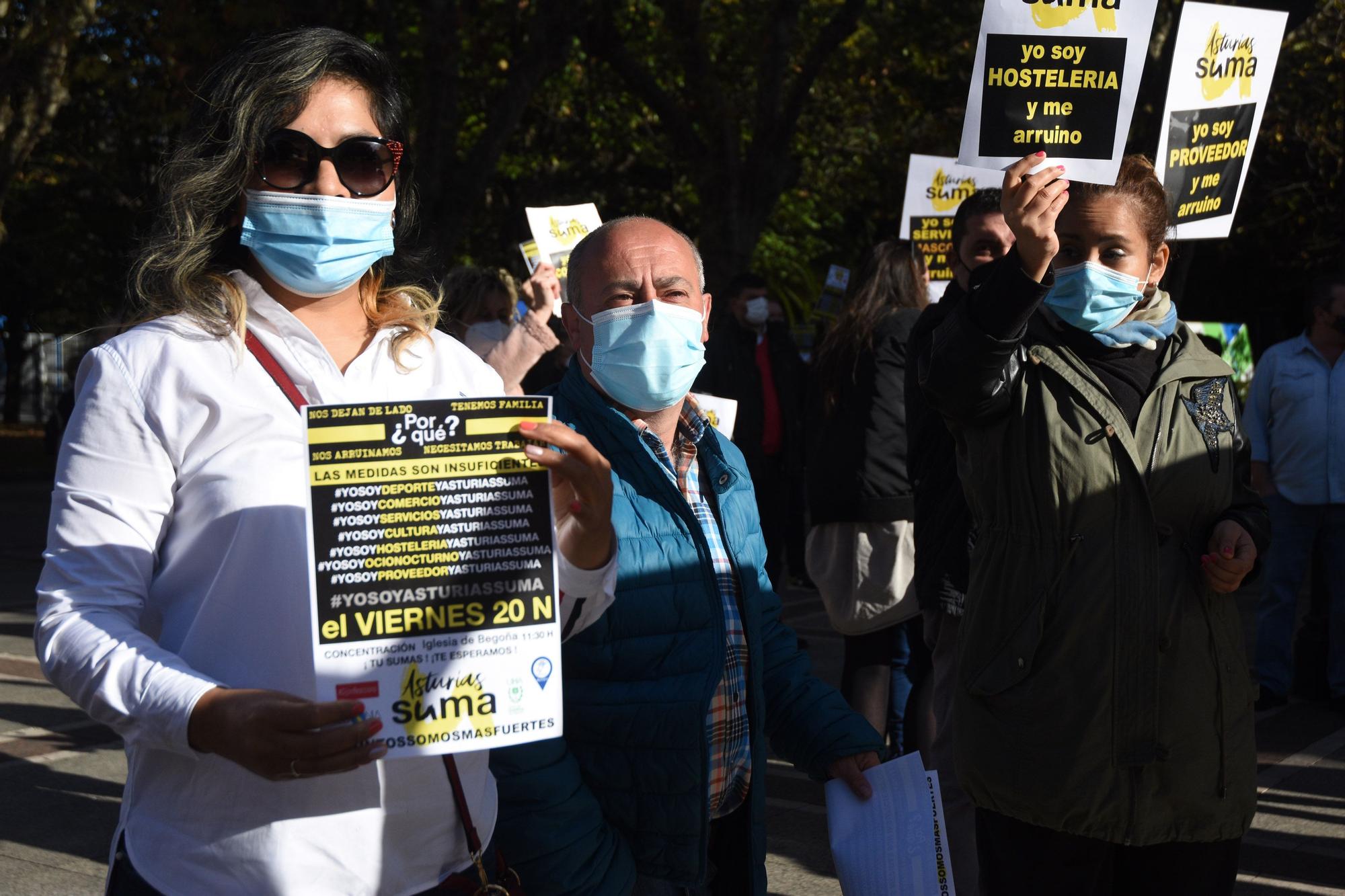 Manifestación de la hostelería en Gijón