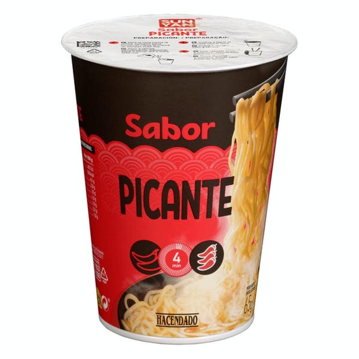 Noodles sabor picante del Mercadona.