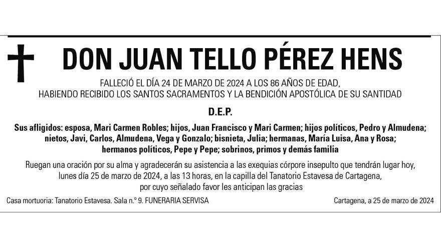 D. Juan Tello Pérez Hens