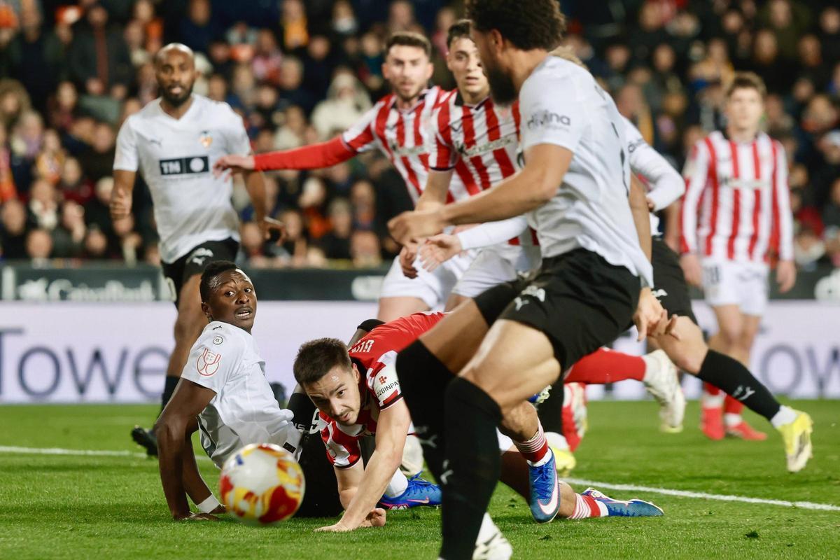 Valencia. Cuartos de final de copa del Rey partido Valencia CF Athletic de Bilbao VLC SPD