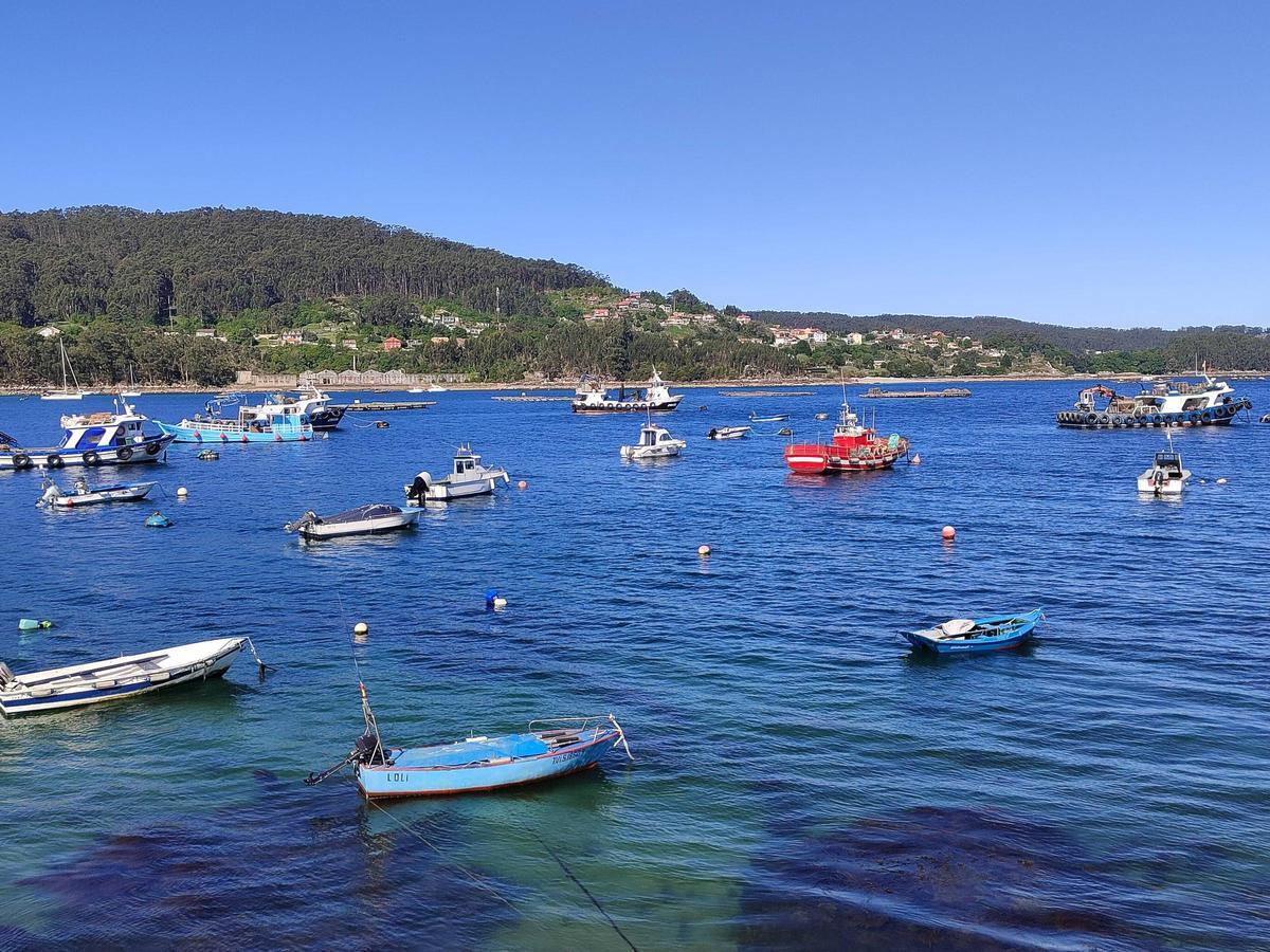 La ría de Aldán, este Jueves Santo, en el ámbito en el que perdió la clasificación de zona A.