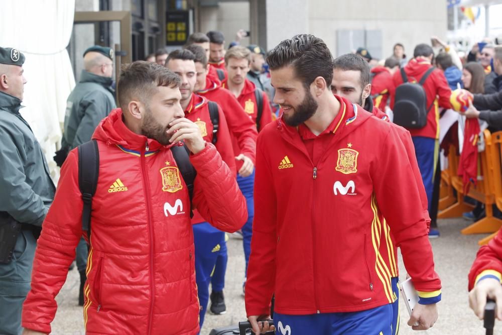 La selección española ya está en Asturias para su partido ante Israel