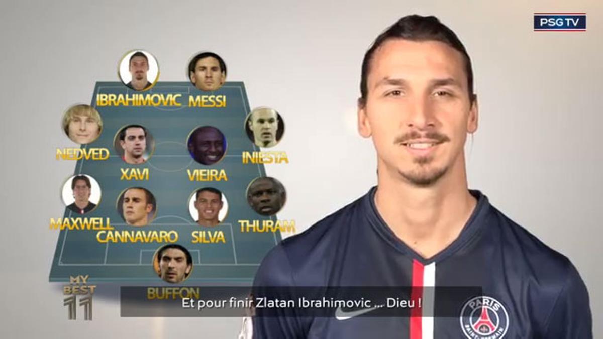 Ibrahimovic se define como "Dios" y elige al "genio Messi" en su once ideal