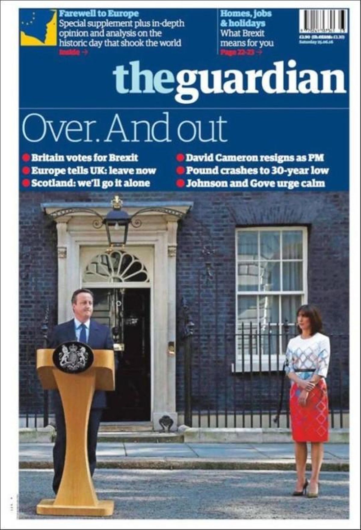 La portada de ’The Guardian’.