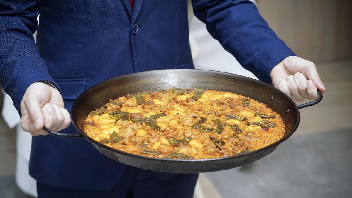 La icónica paella del restaurante L'Albufera.