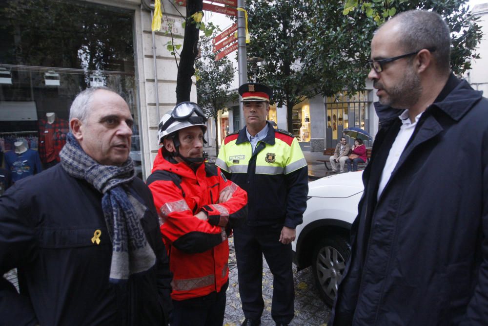 Espectacular augment del cabal del riu Onyar, a Girona