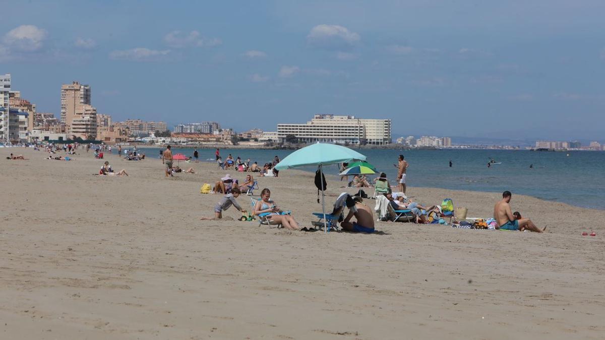 La Manga del Mar Menor, este sábado.