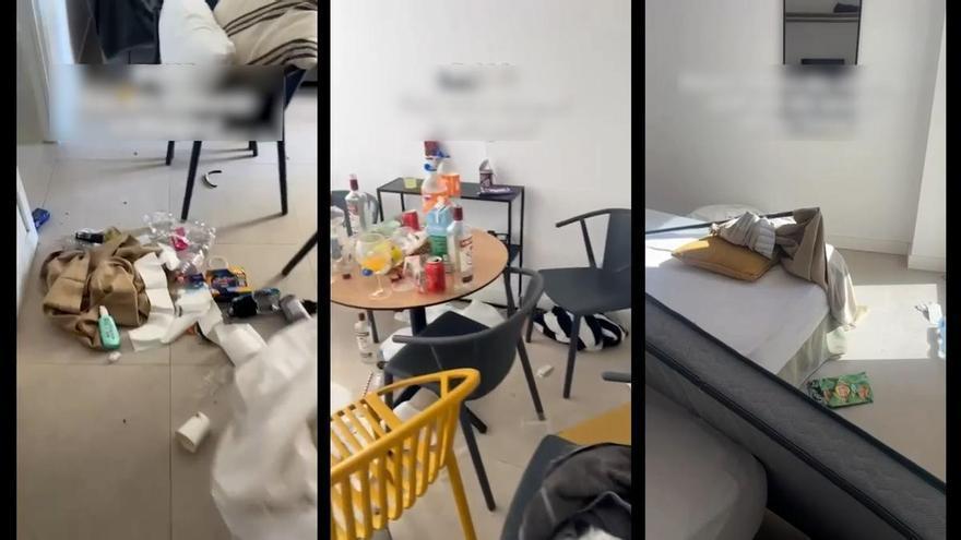 VÍDEO | Así ha quedado un apartamento turístico en Magaluf tras la salida de los huéspedes