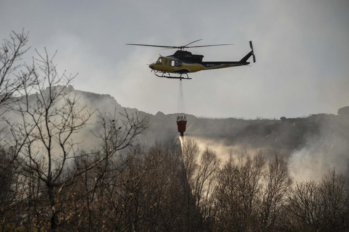 Incendio en el concello de Muíños  en 2023